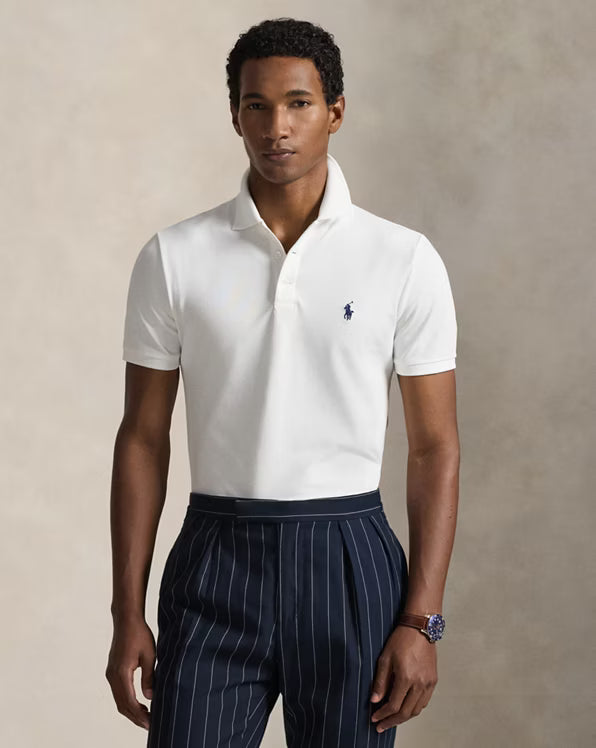 Custom Slim Fit Stretch Mesh Polo Shirt